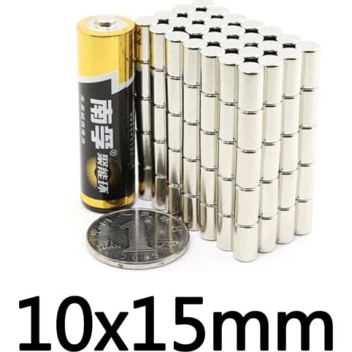 5/10/20/50Pcs 10x15 mm Neodymium Super Strong Magnets 10mmX15mm Permanent Round Magnet 10x15mm Powerful Magnetic Magnets 10*15mm