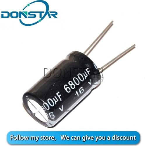 5PCS 6800UF 16V Aluminium electrolytic capacitor 16V 6800UF 16*25MM 105° Electrolytic capacitor
