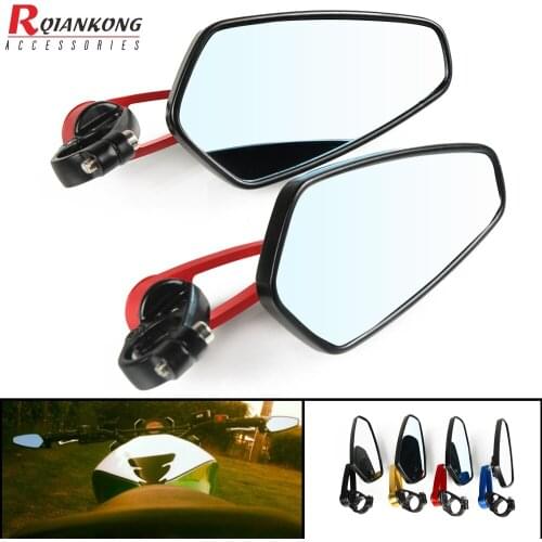 7/8" 22mm Universal Motorcycle Handle Bar End Rearview Mirrors For KAWASAKI Z750 Z800 Z 900 Z1000 ER-6N ER-6F NINJA 400 300 650