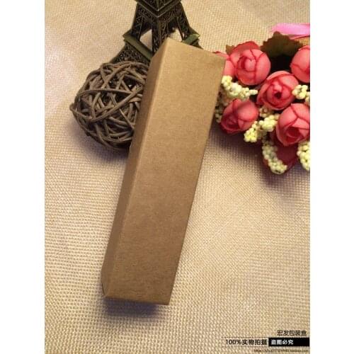 DHL 800Pcs 2*2*7cm Brown Kraft Paper Lipstick Perfume Cosmetic Nail Polish Gift Event Packaging Box Essential Oil Bottle Boxes