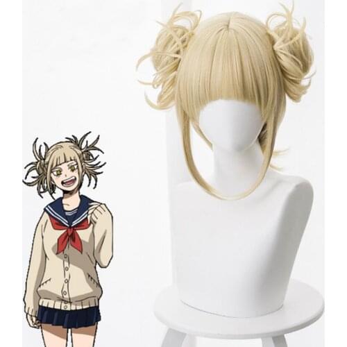 Boku No Hero Academy Cross My Body Synthetic Hair Wig Cosplay My Hero Academy Himiko Toga Party Role Play Wigs