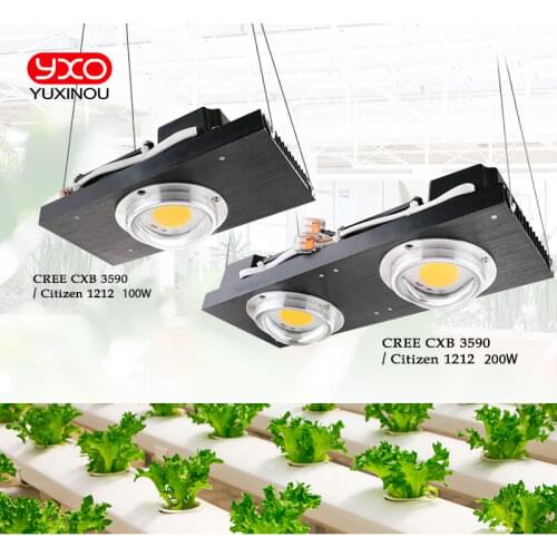CREE CXB3590 COB LED Grow Light Full Spectrum 100W 200W Citizen LED Grow Lamp for Indoor Tent Greenhouse Hydroponic Plant Flower