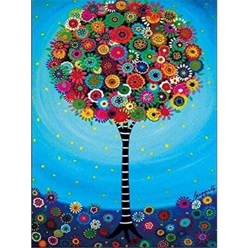 Flower DIY Embroidery 11CT Cross Stitch Kits Needlework Craft Set Printed Canvas Cotton Thread Home Decoration Dropshipping