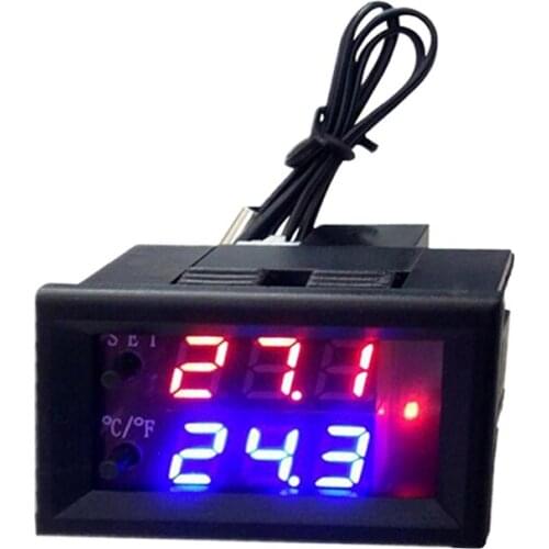 Dc 12V Micro- Computer Electronic Thermostat Temperature Controller Switch Adjustable Digital Led Display ligent