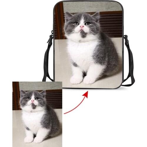 Customized Color Pet Pictures Young Children Small Satchel Boy Girl Fashion Korean Zipper Diagonal Mobile Phone Bag Pet Lovers