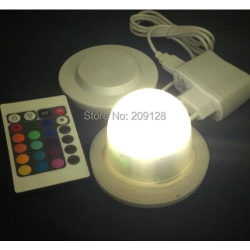 Colors change waterproof battery powered led lighting induction base remote control