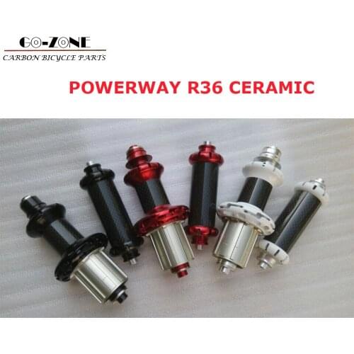 Ceramic bearings powerway R36 straight pull hub v brake road hubs 18/21 or 20/24 holes direct pull front rear road wheels hubs