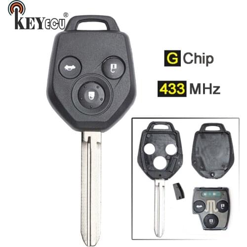 KEYECU 433MHz G Chip Replacement 3 Button Remote Key Fob key for Subaru Forester Impreza 2013 2014 2015