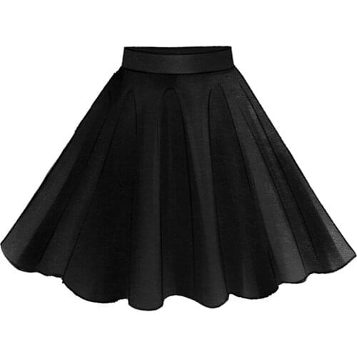 Zuolunouba 2018 Summer Shirts Preppy Style Solid Ball Gown None Above Knee, Women Skirts Elastic Waist Casual Mini Tutu Ladies