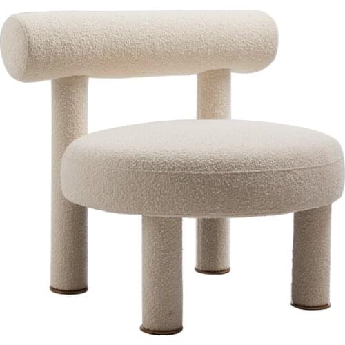 TT Nordic Minimalism Small Household Living Room Small White Chair Balcony Leisure Light Luxury Single Sofa