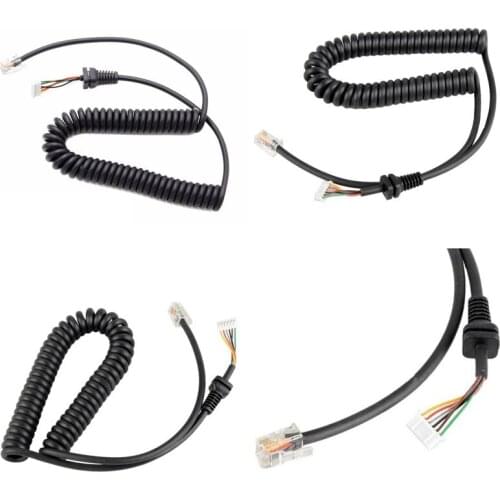 Microphone Telephone Spring Line Car Hand Speaker Replacement Mic Cables Cord Wire For YAESU MH-48A For Car Radio Talkie Walkie