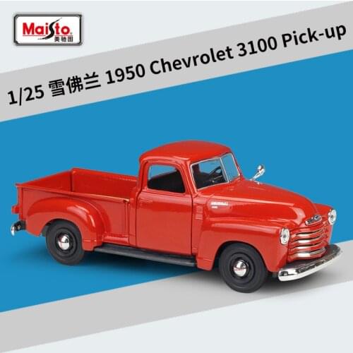 Maisto 1:25 1950 Chevrolet 3100 Pick-up Mustang Roadster Simulation Alloy Car Model collection gift toy Boy toys