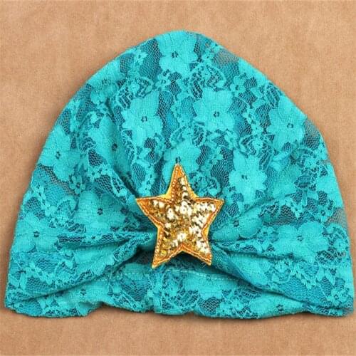 Fashion Children Kids Lace Star Caps Handmade Baby Girl Lace Hat Baby Photography Props Christening Baby Bonnet Newborn Hat