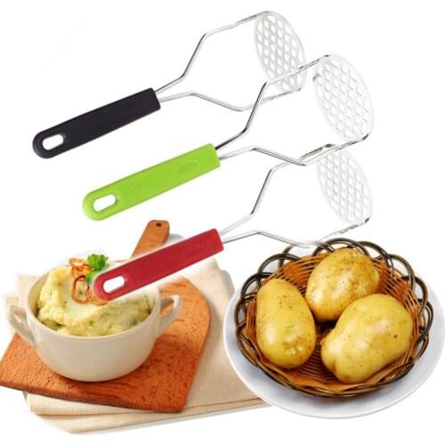 Stainless Steel Potatoes Mud Pressure Mud Machine Potato Masher Ricer Fruit Vegetable Tools Kitchen Gadgets Accessories
