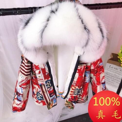 2020 New Winter Thicken Parka Women Real Fox fur Hooded Jacket Warm Short Outwear Detachable Female Rabbit Fur lined Winter Coat