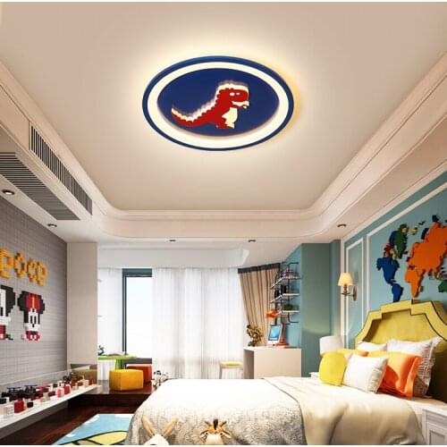 New 45cm boys Girls room led ceiling lights For Bedroom plafonnier led childrens room kids room Pink/Blue modern ceiling lamp