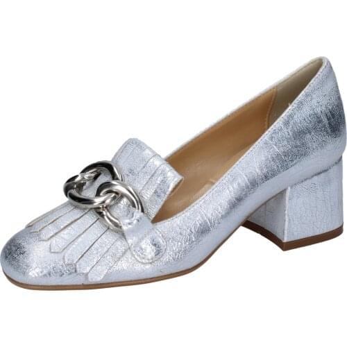 OLGA rubies women loafers leather silver