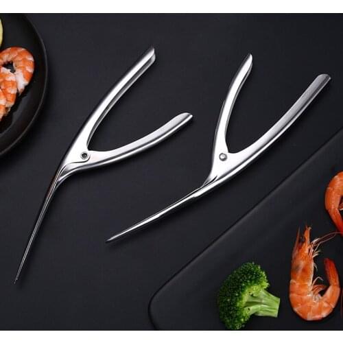 Shrimp Peeler Kitchen Appliances Portable Stainless Steel Shrimp Deveiner Lobster Practical Kitchen Supplies Fishing Knife Tools