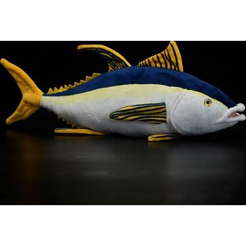 40cm Lifelike Yellowfin Tuna Collection Stuffed Toys Cute Sea Animals Plush Toy Huggable Tuna Soft Plush Dolls Lovely Kids Gifts