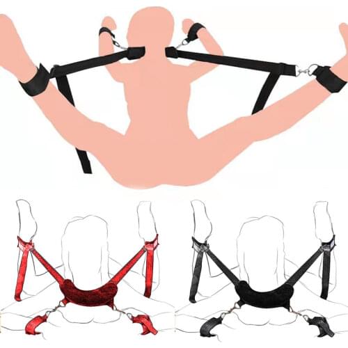Erotic Accessories Toys For Couples Adults Open Leg BDSM Bondage Restraints SM Adult Games Nylon Ankle Cuffs Handcuffs For Sex