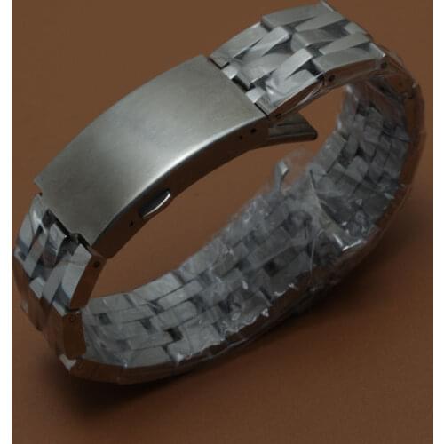 High Quality 19mm 20mm PRC200 T17 T461 Watchband Watch Parts male strap Solid Stainless steel bracelets straps curved ends matte