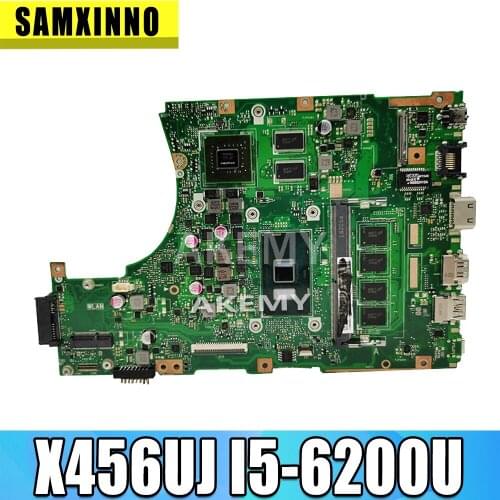 Akemy X456UJ X456UF Laptop motherboard For Asus X456U X456UQ X456UB X456UQK X456UV mainboard 4GB-RAM I5-6200U GT920M/GT930M DDR3
