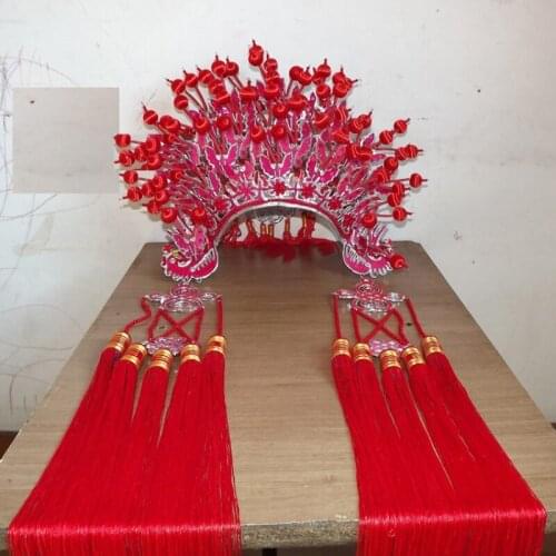 Chinese Ming Dynasty Empress Hair Tiaras Opear Tiaras Wedding Bride and Groom Hair Set Phoneix Tiaras and Top One Scholar Hat