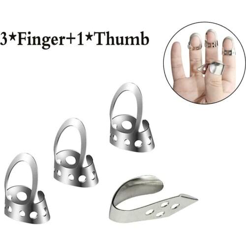 1 Set Metal Guitar Ukulele Metal Index Finger Picks Adjustable Finger Picks Stringed Musical Instruments Guitarra Pick Parts