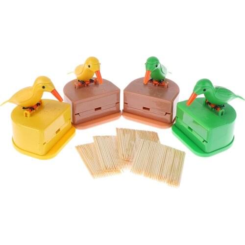 1 pc Toothpick Holder Dispenser Bird Table Decoration Toothpick Box 8*8*9cm Hot Sale
