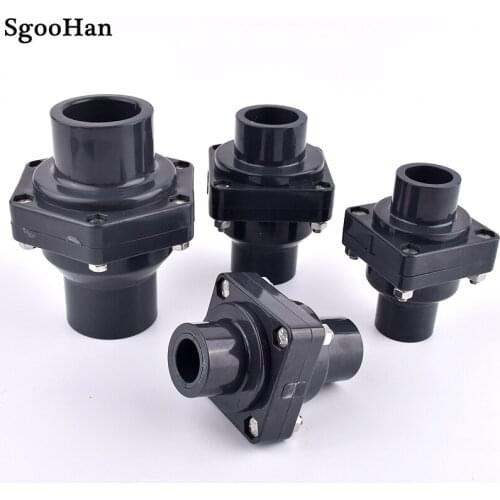 1pc Dark Grey I.D 20~110mm UPVC Non-Return Flap Valve Plastic One-Way Check Valve Vertical lie General Water Pipe Valve