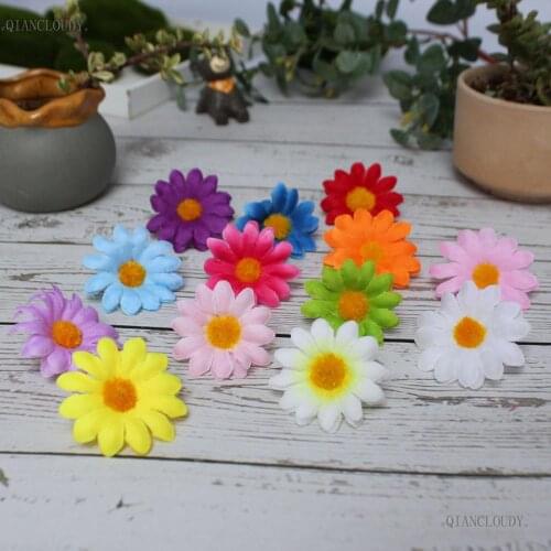 10/100/1000 pieces Artificial Sunflowers Daisy Silk flower Heads wedding decoration DIY Wreath scrapbook craft flowers A20
