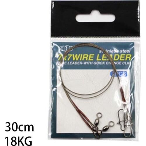 2pcs/Pack Fishing Line For FishingFishing Goods Fishing AccessoriesSteel Wire Leader With Snap & Swivels Wire Leadcore Leash