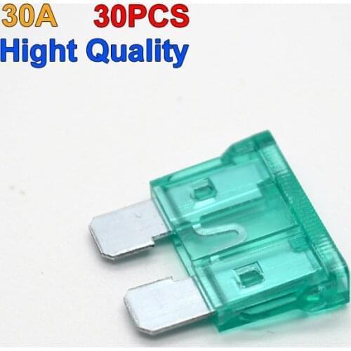 30Pcs/lot High Quality New 30A Fuse Blade Standard for Auto Car Boat Truck