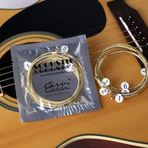 6pcs/set Practice Nickel Plated Steel Guitar String Acoustic Guitar With Original Retail Bag