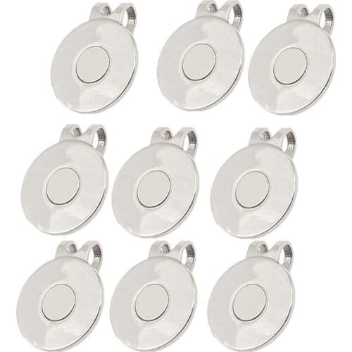 9 Pcs Golf Ball Marker, Magnetic Disc Golf Hat Ball Marker Holder Golf Ball Marker Clip Golf for Men Women Golfer Gifts