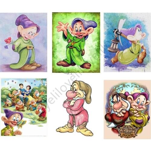 Snow white and the seven dwarfs dopey 5D Diamond Painting Full Square /Round Mosaic Diamond Embroidery Sale Decor Painting FG497