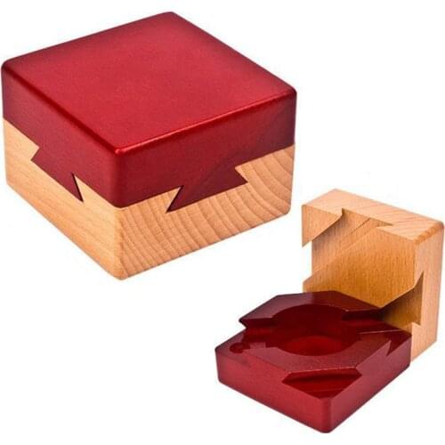 Children Toys Wooden Magic Box Montessori Puzzle Game Secret Boxs Kong Ming Luban Lock Kids Educational Toy Brain Teaser Game