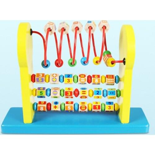 Childrens Math Toys Wooden Arithmetic Round Beads Childrens Toys Calculation Frame Chassis Early Education Educational Toys