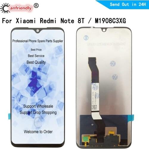 For Xiaomi Redmi Note 8T M1908C3XG LCD Display Touch Screen Replacement Digitizer WIth Frame Assembly For Xiaomi Redmi Note 8T