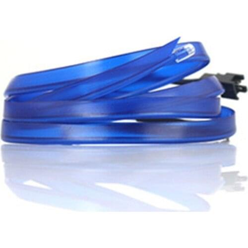 EL Wire 2M Sewing Edge car Lights Dance Party red lamps Rope Tube LED Strip With DC12V Car Decor Light Flexible EL Wire