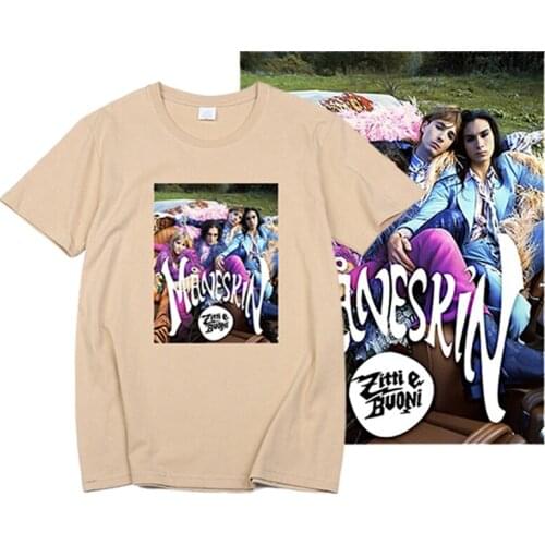 Italian Rock Band Maneskin T Shirt 2021 New Summer Fashion Men Hip Hop Tops Women Hombre Nostalgia Streetwear Camisetas Tee