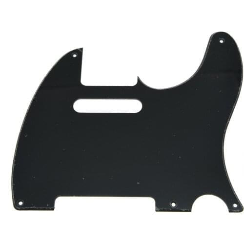 KAISH Vintage 5 Hole TL Guitar Pick Guard Scratch Plate Black 1 Ply