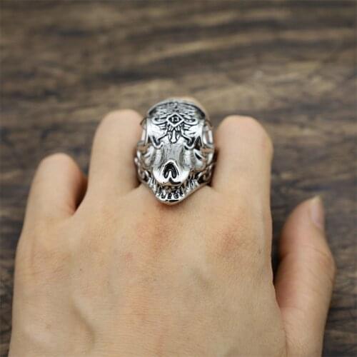 12pcs MORIOR INVICTUS Ring Domineering Punk Dinosaur Head Mens Rings For Boyfriend Jewelry Gifts