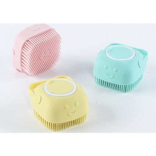 Creative Silicone Hair Bath Brush Shower Gel Liquid Pet Universal Shower Brush Multifunctional Shampoo Massage Shower Brush