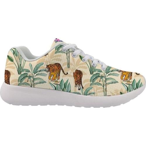 New Womens Shoes Leaf and Animals Printing Students Fashion Sneakers Girls Lightweight Walking Shoes Zapatillas Mujer Casual