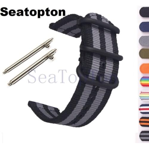 Buy 2 Get 10% OFF) Quick release spring bar black Ring Buckle 22mm Watchbands Men Women Watches Strap Wristwatch Band Buckle