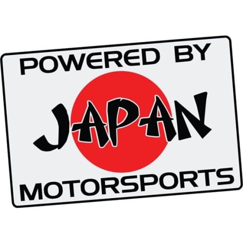 Hot JDM POWERED BY JAPAN MOTORSPORTS Car Sticker Decal Motorcycle Auto Decorative PVC Good Quality Waterproof Sun Protection