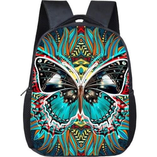 Little Girls Butterfly Print School Bags Small Preschool Bookbags Pretty Children Kids Bagpack Mochila Escolar
