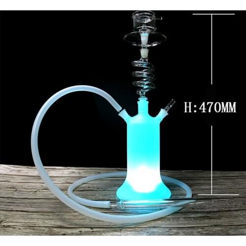 Frosted White Led Glass Spring Twirl Smoking Tobacco Hookah Shisha Narguile Bowl Cup Sheesha Charcoal Holder Hokah Ashtray