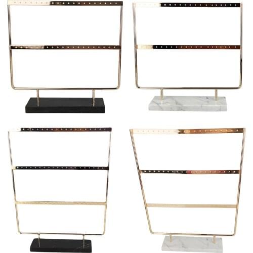 Minimalist Marble Base Jewelry Tower Rack Organizer Earring Display Stand